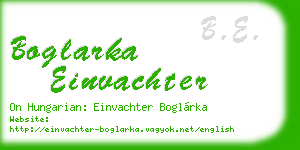 boglarka einvachter business card